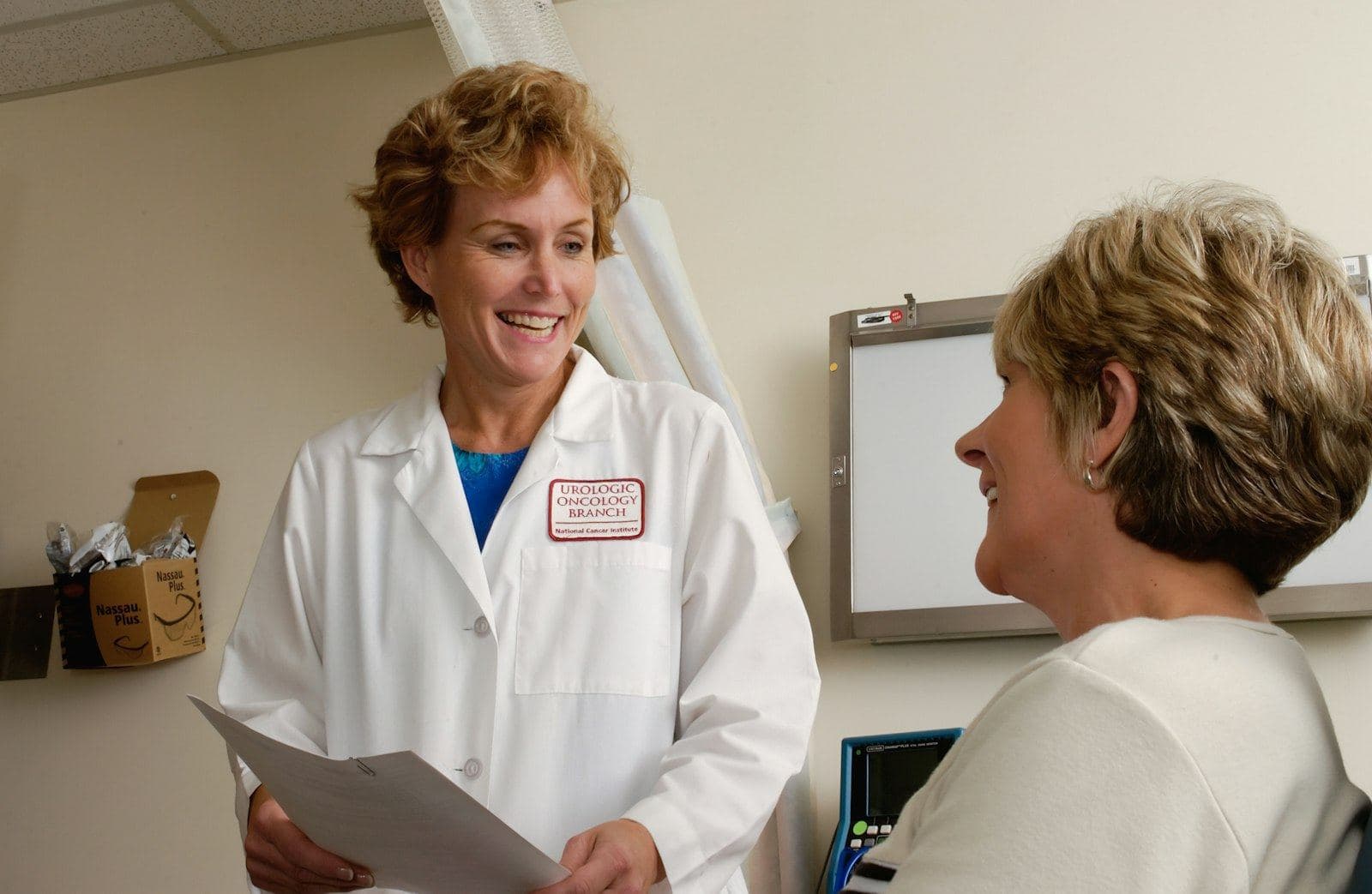 Physician consulting with a patient in clinic